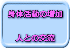 身体活動の増加  人との交流